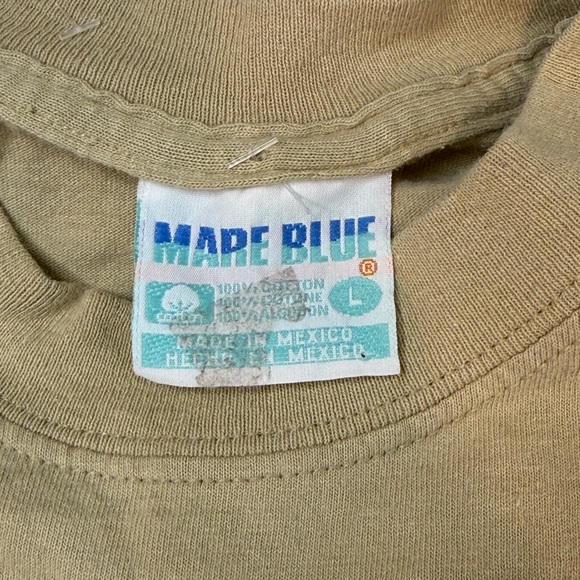 Tan Boxy Dolphin Embroidered Cozumel Mexico Vintage Tee - Picture 6 of 10